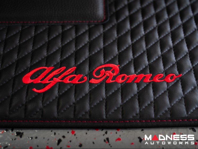 Alfa Romeo Giulia Floor Mats - Italian Leather - Front + Rear Set